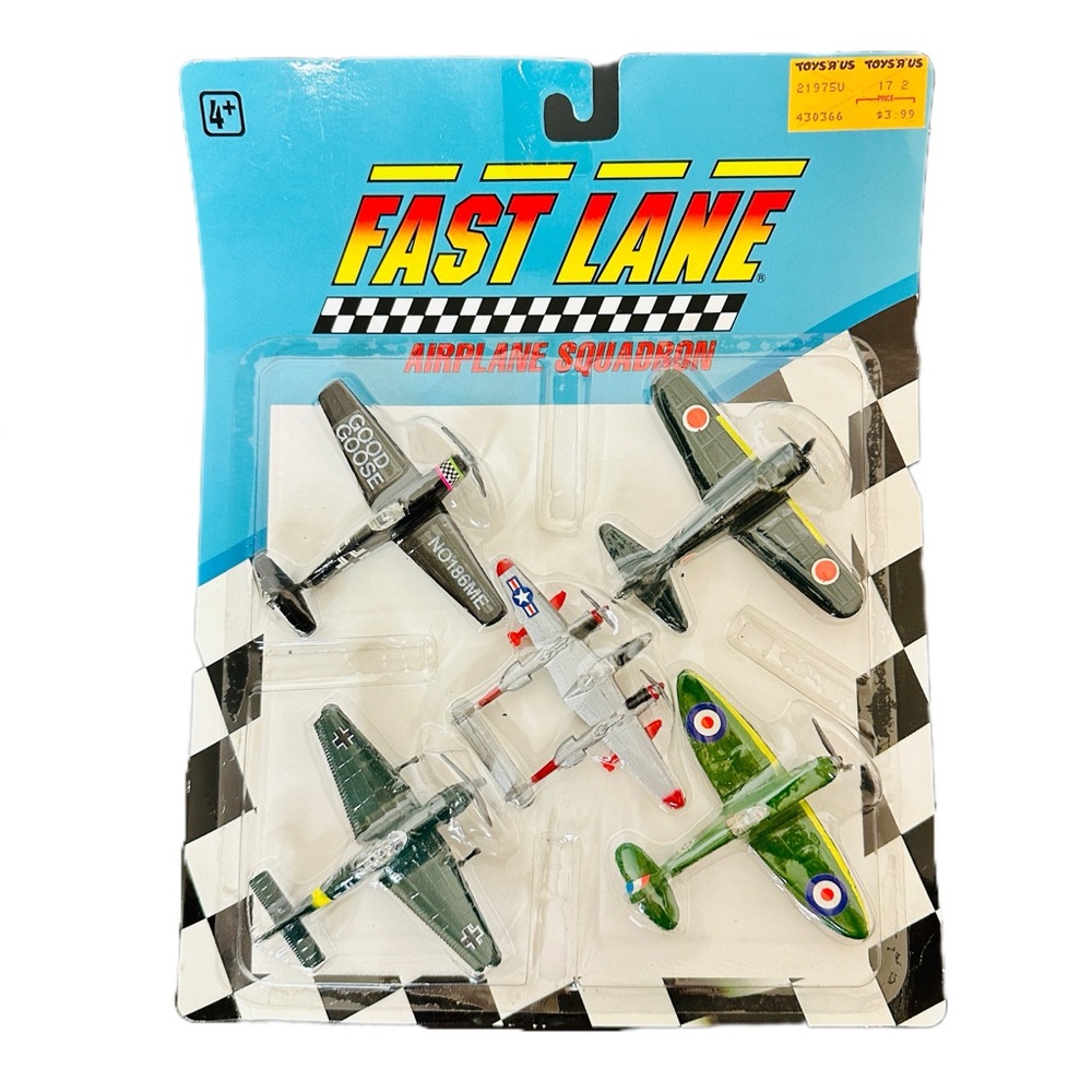 VINTAGE FAST LANE from Toys R Us Airplane Squadron 1991 NEW 5-pack